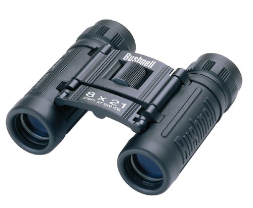 Bushnell Powerview 8x21 Compact Folding Roof Prism Binocular (Black)
