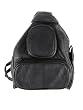 Genuine Black Leather Sling Bag - 1186L