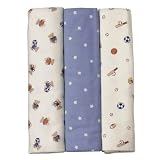 Embroidered Lil Bear Sport Receiving Blankets - 3-pk.