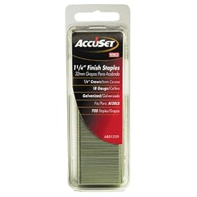 AccuSet A801259 1-1 4-Inch Length 1 4-Inch Crown 18 Gauge Galvanized Staple by Carlson Systems