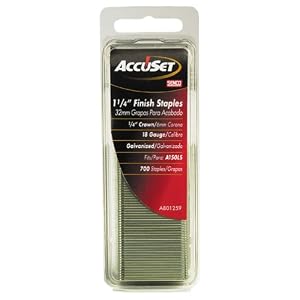 AccuSet A801259 1-1 4-Inch Length 1 4-Inch Crown 18 Gauge Galvanized Staple by 