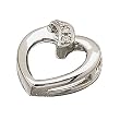 Platinum Classy Heart Diamond Pendant