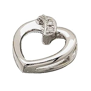 Platinum Classy Heart Diamond Pendant