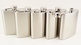5 x Stainless Steel 6 oz Alcohol Water Flask