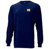 Nike Michigan Wolverines Navy Blue Perfect Loose Long Sleeve T-shirt