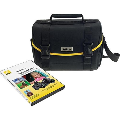Nikon D3000-D5000 DSLR Starter Kit  with Nikon School DVD Fast, Fun & Easy III / IV and D-SLR System Case