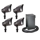 IntermaticCL10304TMalibuOutdoorFour-LightLightingKitwith300-WattPowerPack/Timer,Black