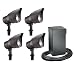 Intermatic CL10304T Malibu Outdoor Four-Light Lighting Kit with 300-Watt Power Pack/Timer, Black
