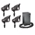 Intermatic CL10304T Malibu Outdoor Four-Light Lighting Kit with 300-Watt Power Pack/Timer, Black