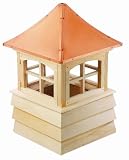 Good Directions Wood Guilford Window Cupola with Pagoda Style Copper Roof and Shiplap Base