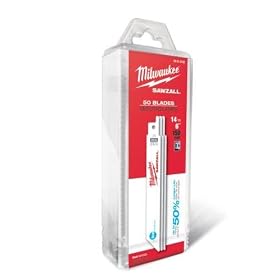 Milwaukee 48-01-9091 8-1 2 Teeth Per Inch 6-Inch Sawzall Blades, 50-Pack by Milwaukee