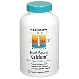 Rainbow Light Just Once Food-Based Calcium Tablets, 180-Count Bottles (Pack of 2)