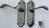 IRONMONGERY WORLDﾂｮ BLACK NICKEL VICTORIAN SCROLL MODERN LEVER MORTICE LOCK DOOR HANDLE by Ironmonge