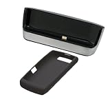 Blackberry Charging Pod with Black Silicone Skin Case for Blackberry Storm2 9550 9520