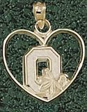Anderson Jewelry Ohio State Buckeyes Heart Gold Charm