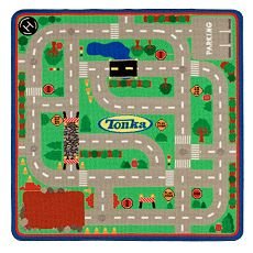 Childrens Toyshop  Toys : Tonka Truck 40in Square Jumbo Game Rug w/ Toy Truck