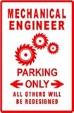 MECHANICAL ENGINEER PARKING math tools sign