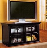 Black Finish Bookcase Television Stand