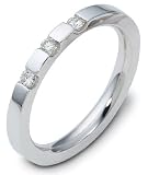 2.5mm traditional diamond wedding band ring (0.12cts diamonds Platinum)