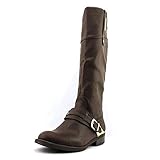 White Mountain Women's League Riding Boot,Dark Brown,7 M US