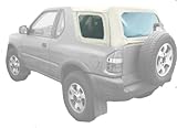 IMAGE OF Acme C730A/Green-CB1180 White on Black Cabriolet Vinyl SUV Soft Top for Isuzu Imigo