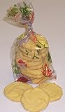 Gourmet Food : Scott's Cakes 1 lb. White Sugar Shortbread Cookies in a Fall Leaf Bag