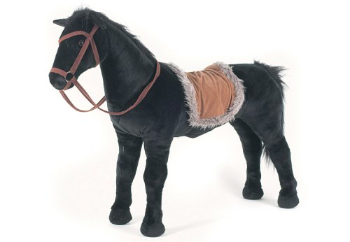Bowei Plush Co. B3601-32 - Pferd mit Sattel und Halfter, stehend