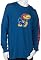 Kansas Jayhawks 100% Cotton Long Sleeve T-Shirt-(Royal)