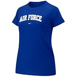 Nike Air Force Falcons Ladies Royal Blue Arch Crew T-shirt