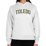 NCAA Toledo Rockets Ladies Arch Applique Midweight Pullover Hoodie - White