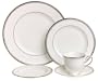 Lenox Pearl Platinum Bone China 20-Piece Dinnerware Set, Service for 4