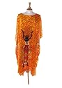 African Lady Carnival Kaftan in Orange Sizes 14 to 28