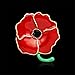 Tiny Susie Poppy Red Flower Foral Kate High Gloss Enamel Brooch Pin Brooch Badge