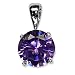 Schmuck-Pur Echt Silber Solitär-Zirkonia-Anhänger amethyst lila