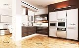 Wallmonkeys Peel and Stick Wall Graphic - 3D Modern Kitchen - Interior Rend ....