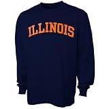 Illinois Fighting Illini Navy Vertical Arch Long Sleeve T-shirt