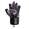 GoFit Diamond Tac Wrist-Wrap Weightlifting Gloves