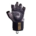 GoFit Diamond Tac Wrist-Wrap Weightlifting Gloves