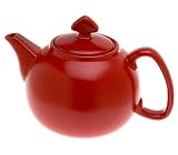 Chantal Ceramic 1-Quart Semi-Gloss Teapot, Red