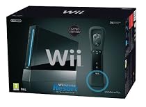 Nintendo Wii Console (Black) with Wii Sports Resort and Motion Plus Controller (Wii)