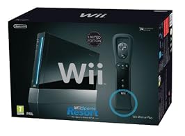 Nintendo Wii Konsole (schwarz) inkl. Wii Sports, Wii Sport Resort + Motion Plus Controller [UK Import]