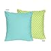 Turquoise and Lime Hooty Owl Decorative Accent Throw Pillow by Sweet Jojo Designs