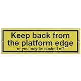 Keep Back From Edge Porcelain Sign
