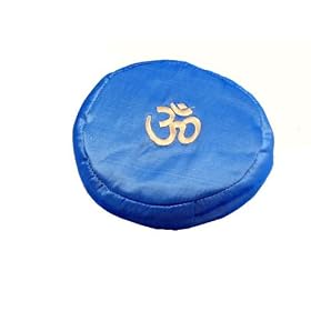 Tibetan Buddhist Blue Om Singing Bowl Cushion