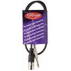 Stagg High Quality Audiokabel - 1 Meter - 1x XLR Male / 1x Klinke Male 6,3mm