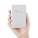 MOCREO 5000mAh Ultra-Portable Power Bank with Dual USB Port Pack Universal Backup External Battery Charger for Android and iPhone W/Built in Micro-USB Cable/iPhone Lighting Adapter (White)