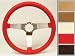 63-82 Corvette Black Leather Steering Wheel w/Brushed Center