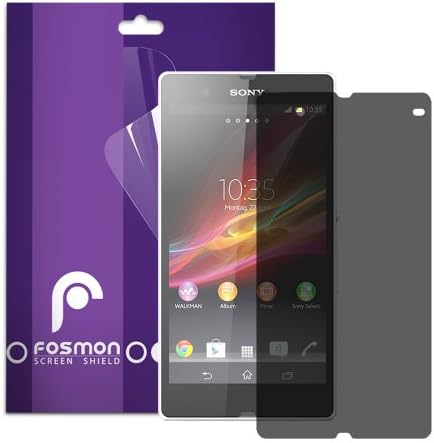 Fosmon Anti Spy Privacy Screen Protector Shield for Sony Xperia Z / C6606PL Smartphone - 1 Pack