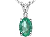 0.93 cts Genuine Emerald Pendant - 14kt White or Yellow Gold FREE GIFT BAG!