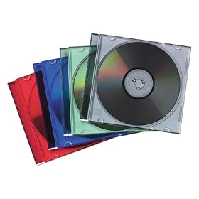 Bo�tiers CD standard et "slim" Lot de 1 Lot de 25 Bo�tiers CD slim coloris assortis FELLOWES 98317